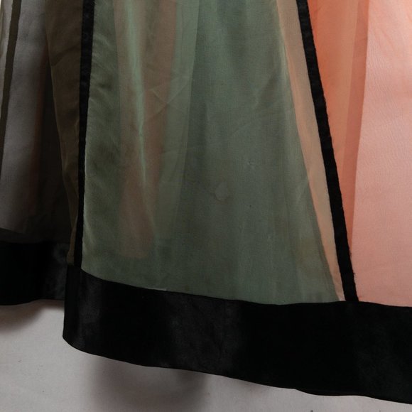 Vintage 1960s 1970s Jack Bryan Dupois Psychedelic Full Maxi Skirt Chiffon Silk - Picture 4 of 6